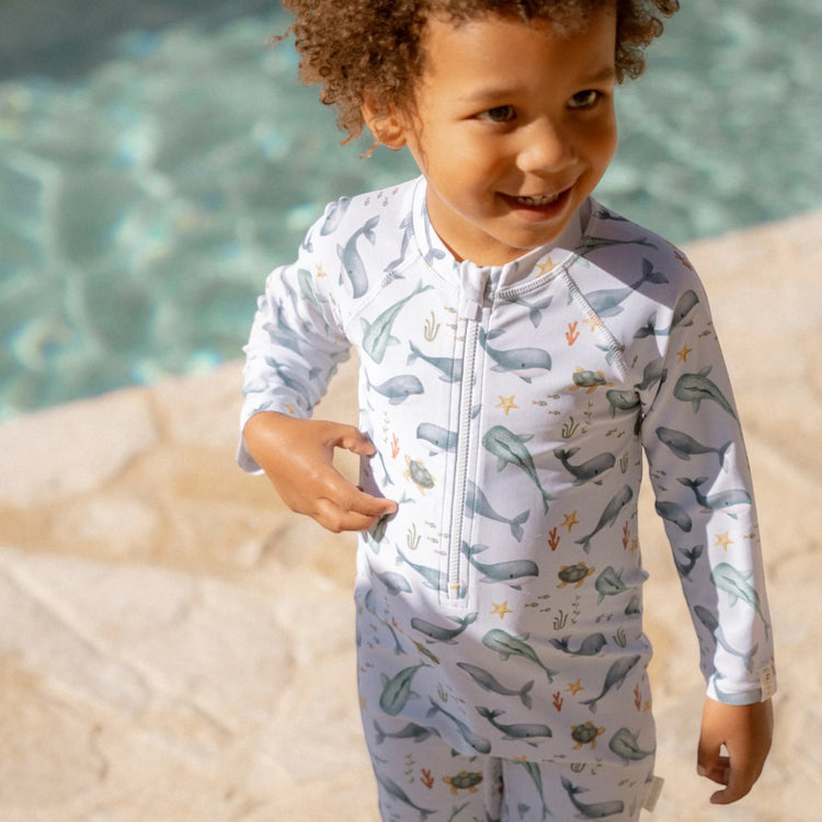 LITTLE DUTCH. Rash guard short sleeves Ocean Multi-colour