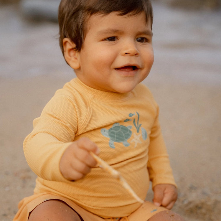 LITTLE DUTCH. Swim trunks Seashells Sunny Yellow