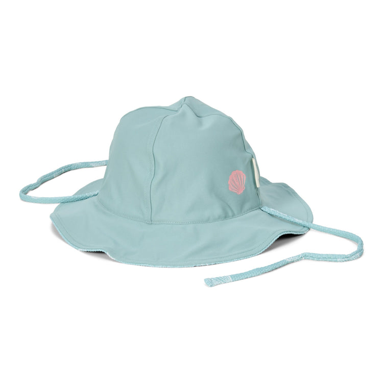LITTLE DUTCH. Παιδικό καπέλο ήλιου διπλής όψης Ocean Treasures Surf Blue