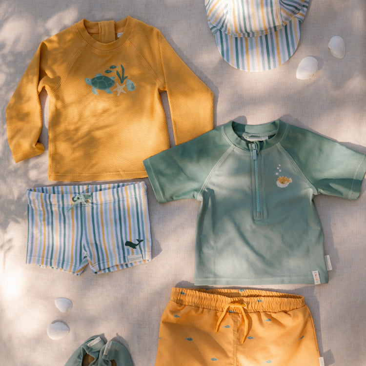 LITTLE DUTCH. Παιδικά παπουτσάκια θαλάσσης Seashells Surf Blue