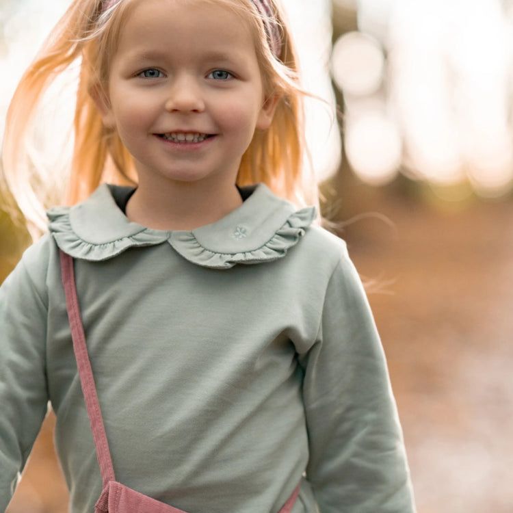 LITTLE DUTCH. Φούτερ με γιακά Garden Green