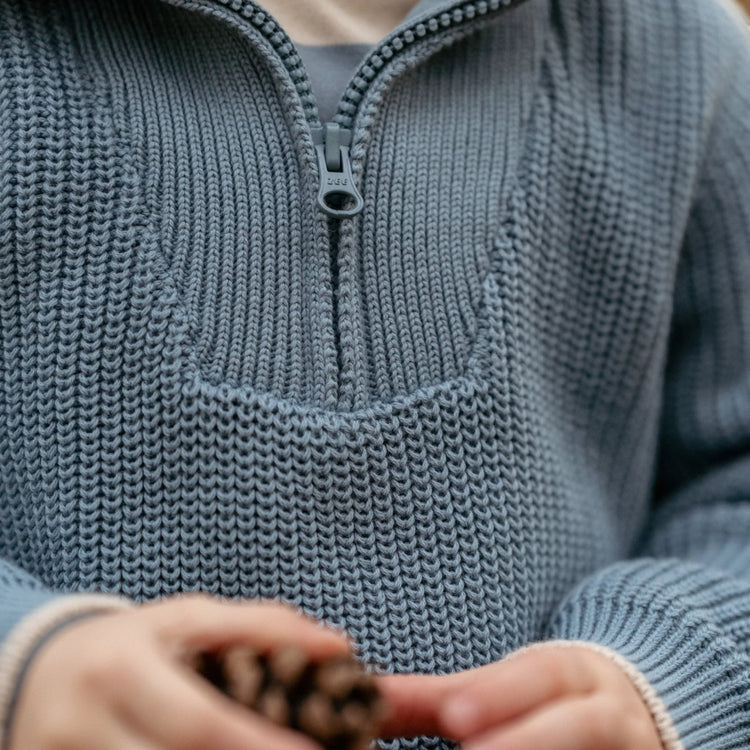 LITTLE DUTCH. Πλεκτό πουλόβερ Stone Blue