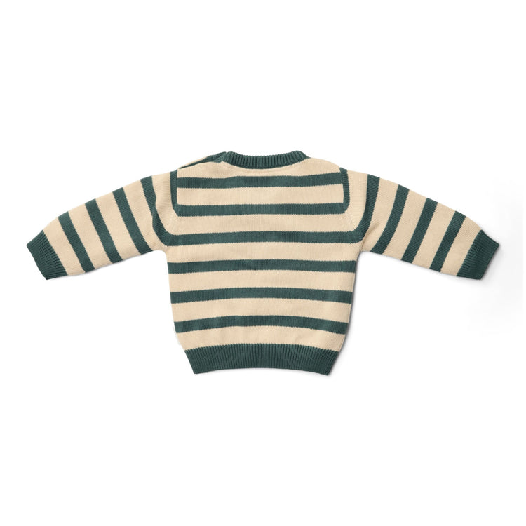 LITTLE DUTCH. Knitted sweater Balsam Green Stripe