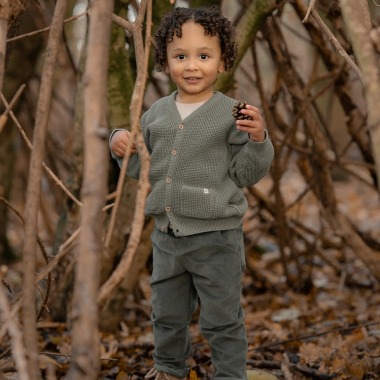 LITTLE DUTCH. Ζακέτα πλεκτή Forest Green