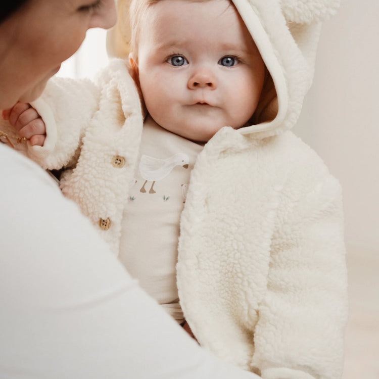 LITTLE DUTCH. Teddy cardigan Off White