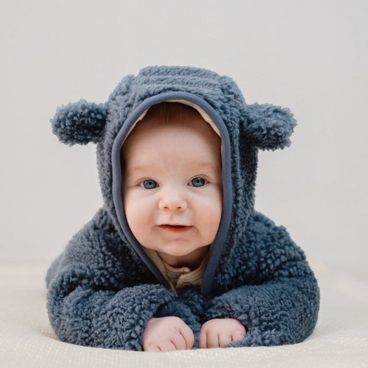 LITTLE DUTCH. Ζακέτα teddy Stone Blue