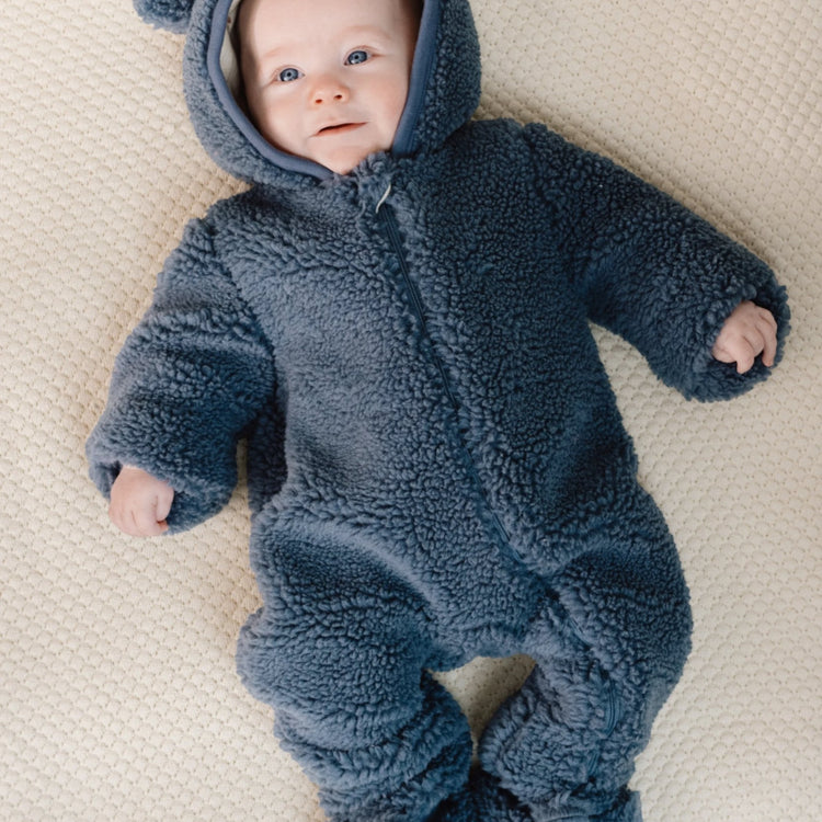 LITTLE DUTCH. Teddy one-piece suit Stone Blue