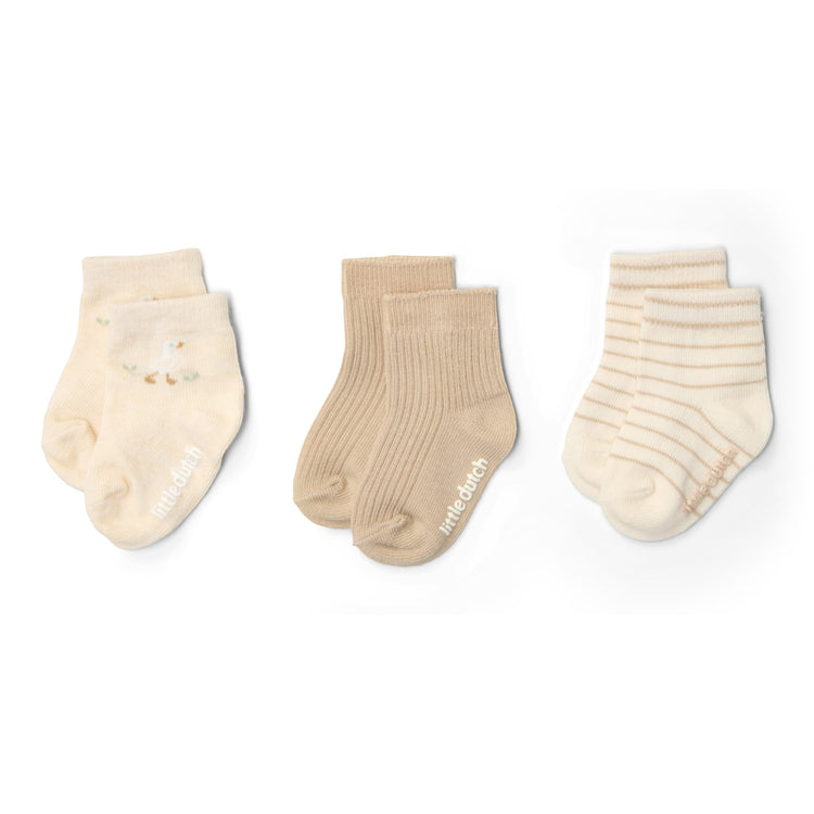 LITTLE DUTCH. Socks 3-pack Multi Newborn NOOS