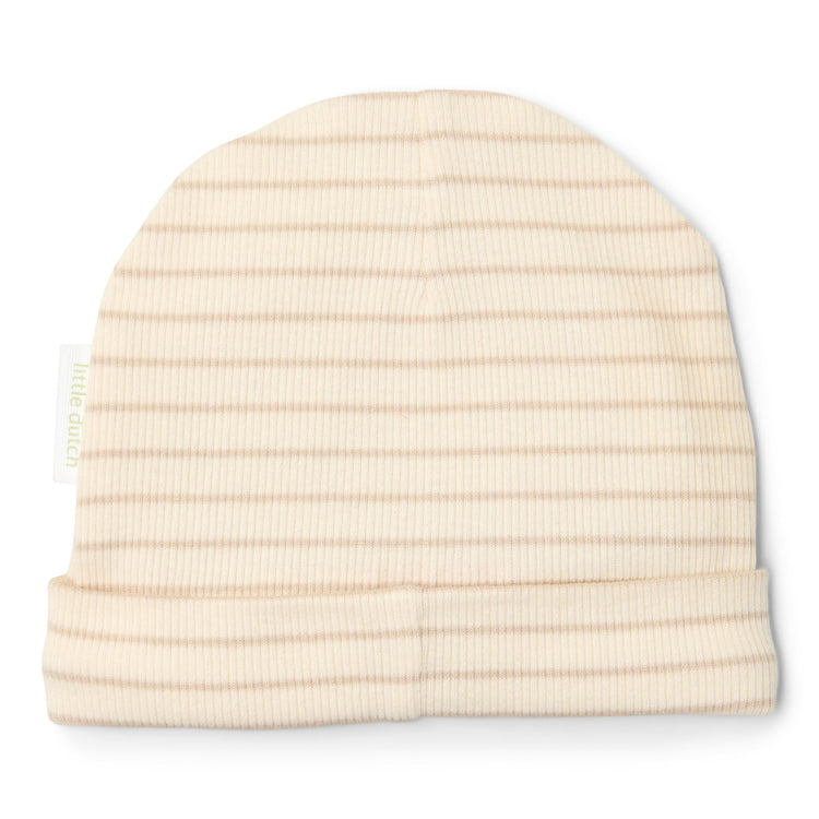 LITTLE DUTCH. Hat Soft Beige Stripe NOOS