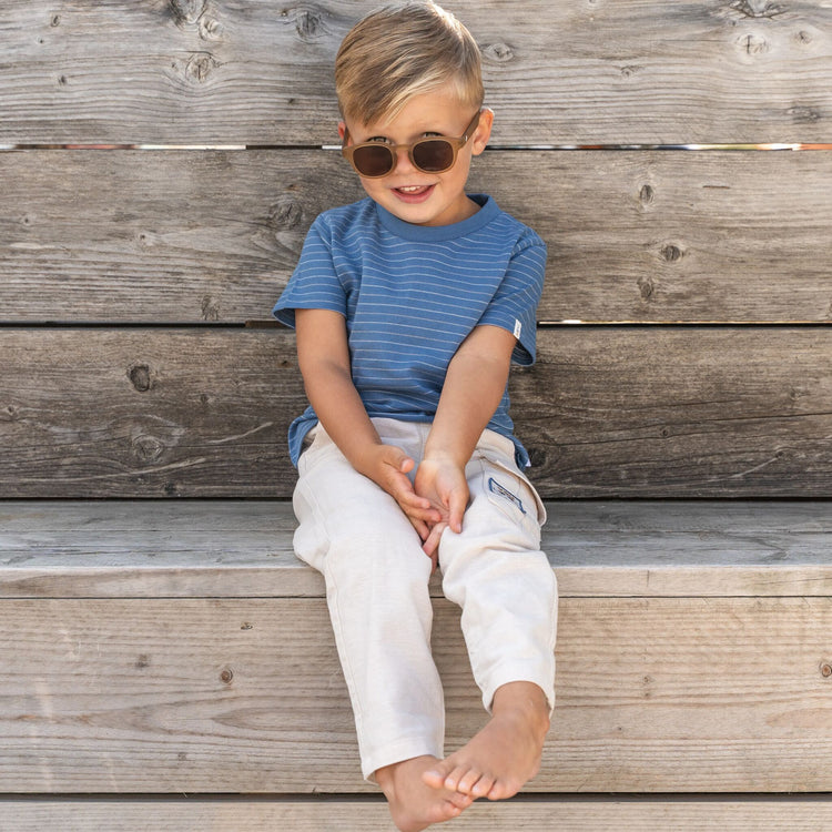 LITTLE DUTCH. Μπλουζάκι κοντομάνικο Indigo stripe