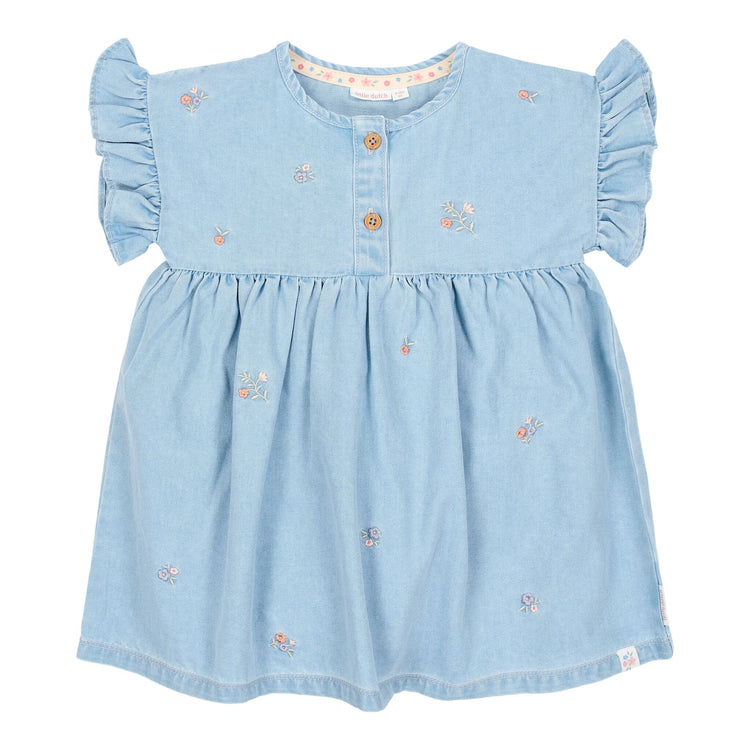 LITTLE DUTCH. Φορεματάκι κοντομάνικο Denim