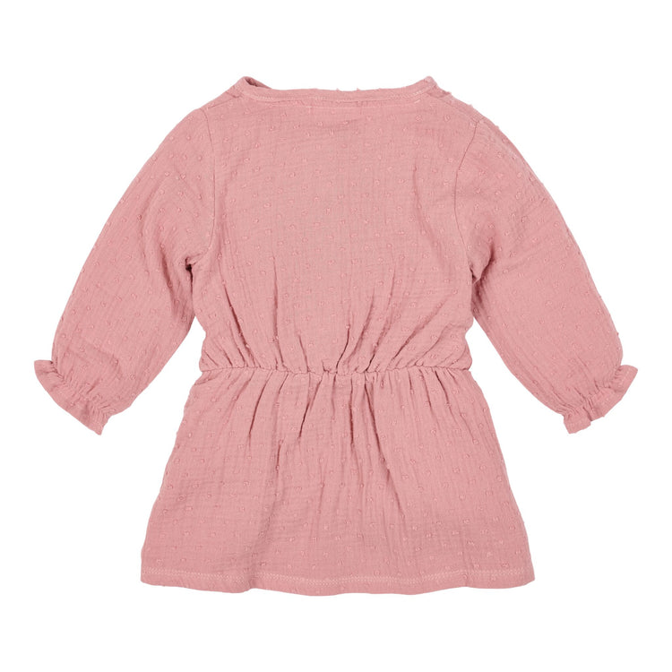LITTLE DUTCH. Dress long sleeves Pink Blush