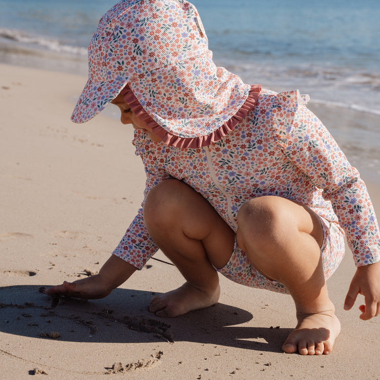 LITTLE DUTCH. Long Sleeve Swimsuit Dreamy Flowerfield