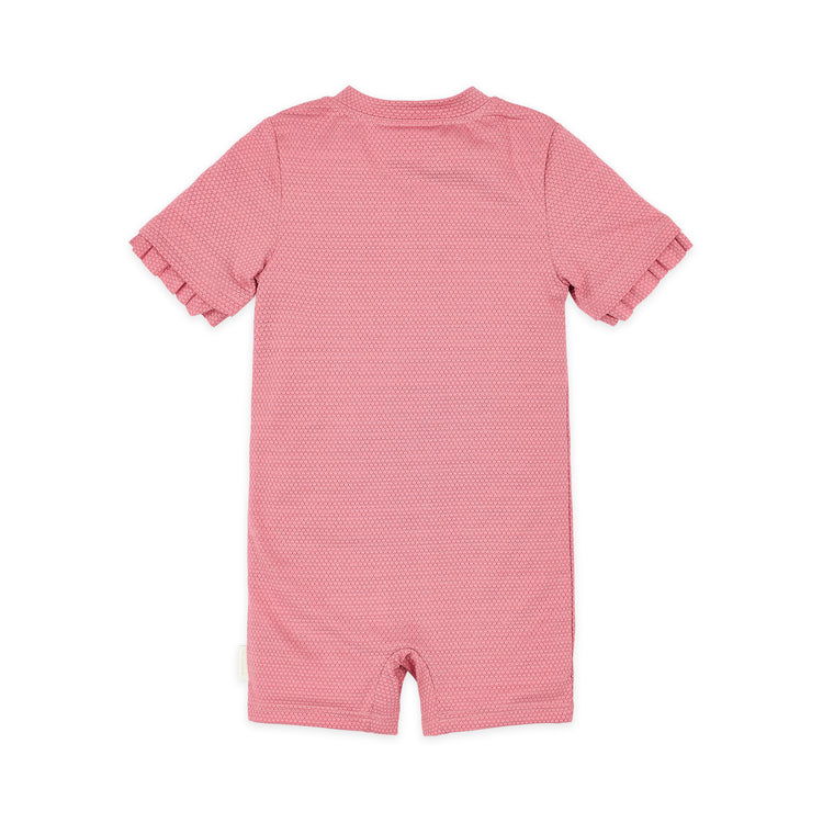 LITTLE DUTCH. Short Sleeve Swimsuit Dreamy Pink Sparkle