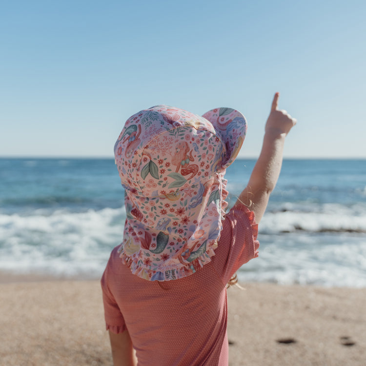 LITTLE DUTCH. Short Sleeve Swimsuit Dreamy Pink Sparkle