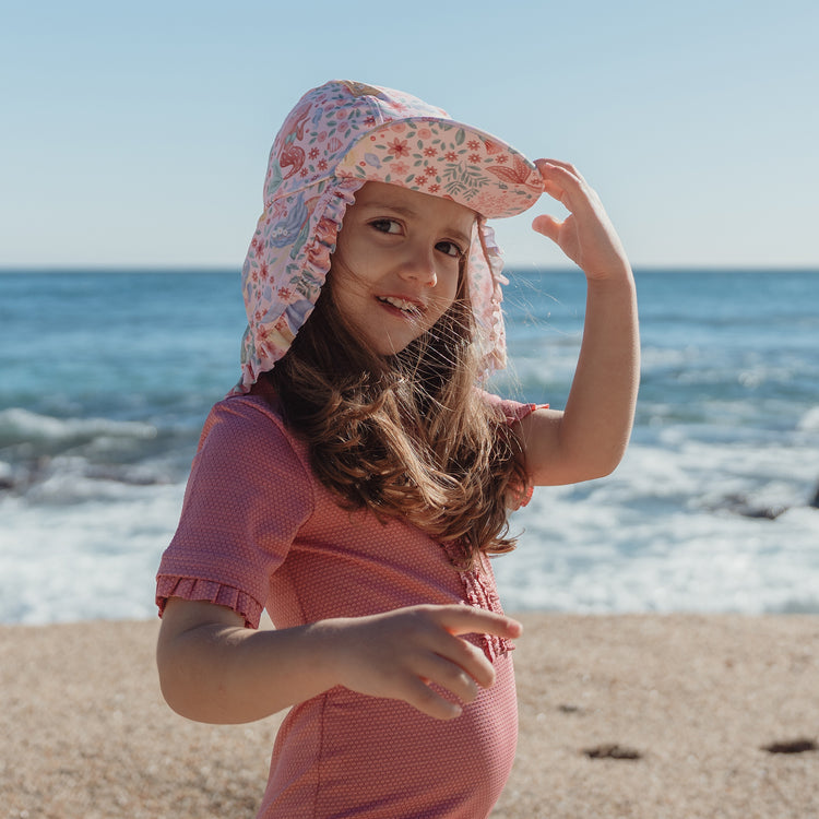 LITTLE DUTCH. Short Sleeve Swimsuit Dreamy Pink Sparkle