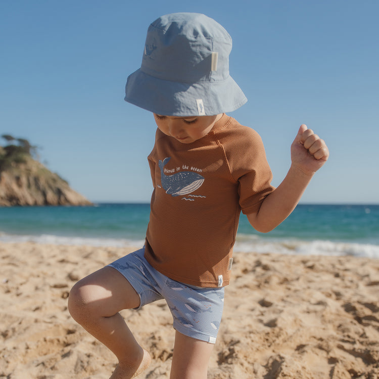 LITTLE DUTCH. Μπλουζάκι κοντομάνικο με προστασία UV Sunny Brown