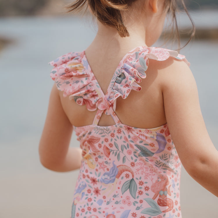 LITTLE DUTCH. Swimsuit with Ruffles Dreamy Mermaid