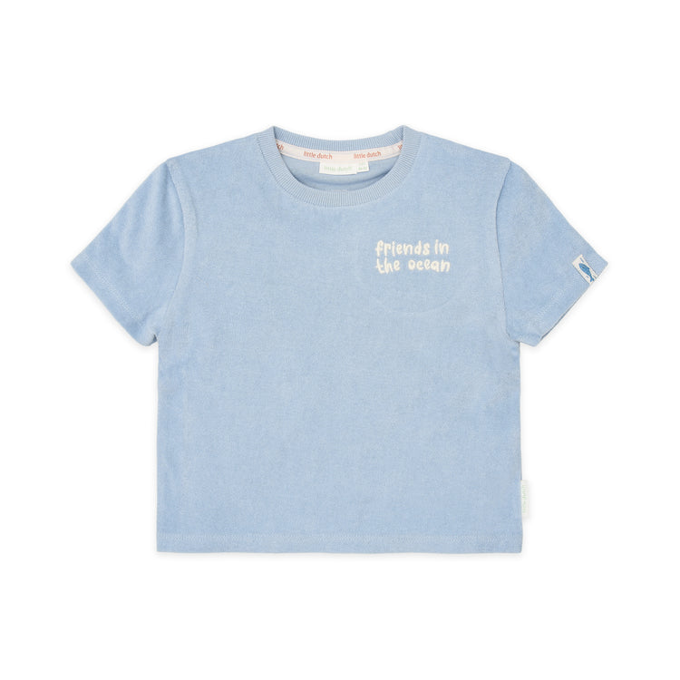 LITTLE DUTCH. Short Sleeve Shirt and Shorts Ocean World Blue