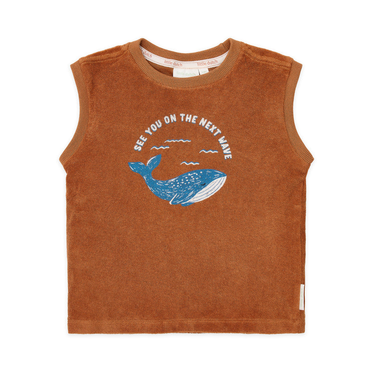 LITTLE DUTCH. Singlet and Shorts Ocean World Brown