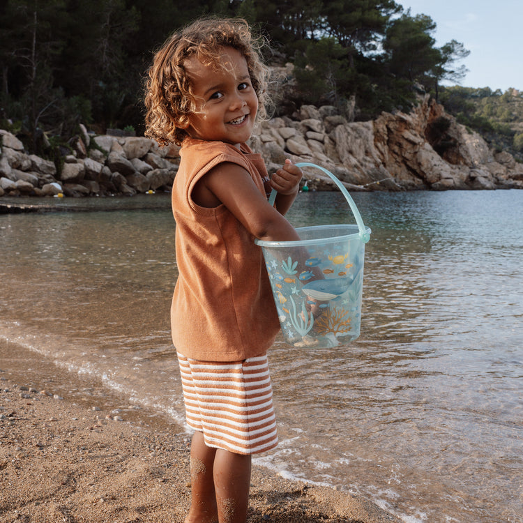 LITTLE DUTCH. Singlet and Shorts Ocean World Brown