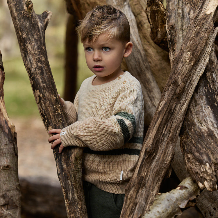 LITTLE DUTCH. Πλεκτό πουλοβεράκι Warm Taupe
