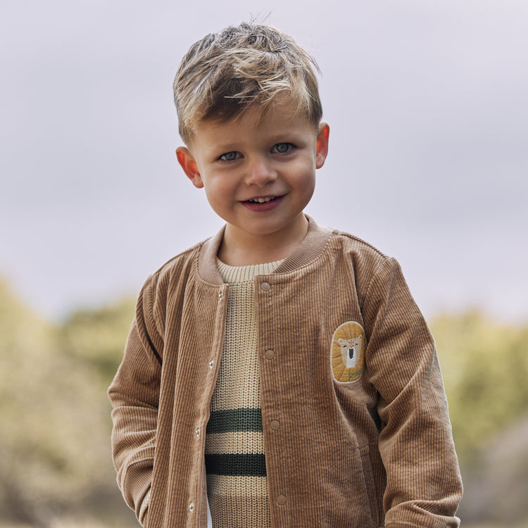 LITTLE DUTCH. Knitted sweater Warm Taupe