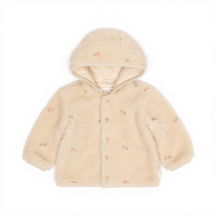 LITTLE DUTCH. Ζακέτα teddy Sand Flowers