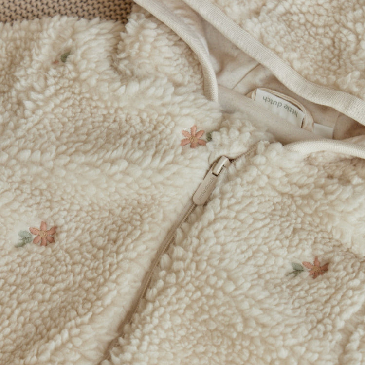 LITTLE DUTCH. Teddy one-piece suit Sand Flowers