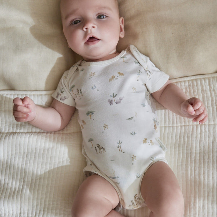 LITTLE DUTCH. Romper short sleeve Little Safari