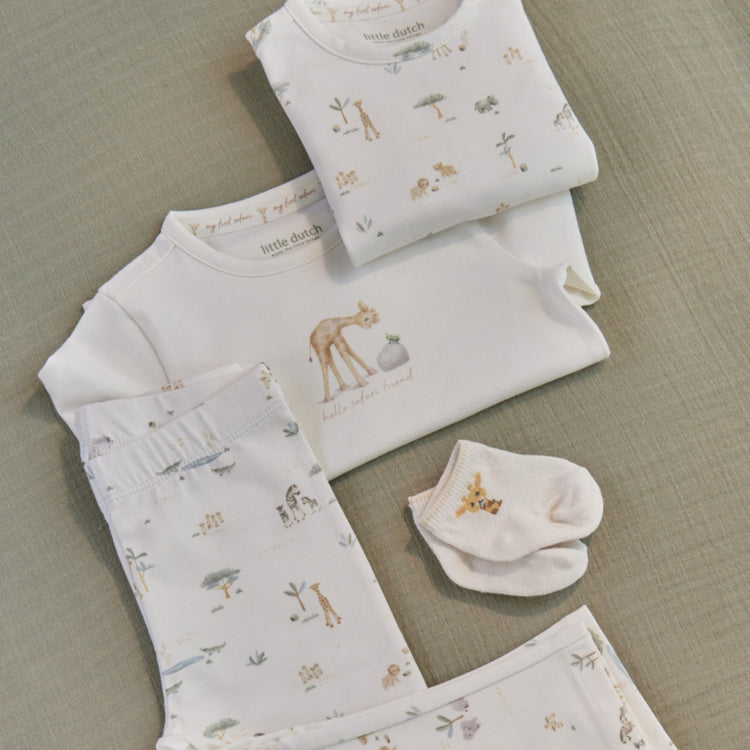 LITTLE DUTCH. Romper short sleeve Little Safari