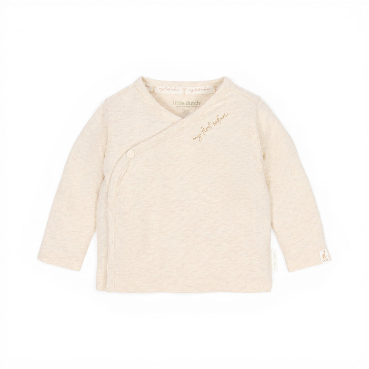 LITTLE DUTCH. Wrap T-shirt long sleeve Vanilla melee