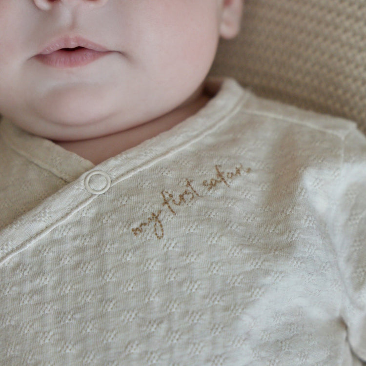 LITTLE DUTCH. Wrap T-shirt long sleeve Vanilla melee