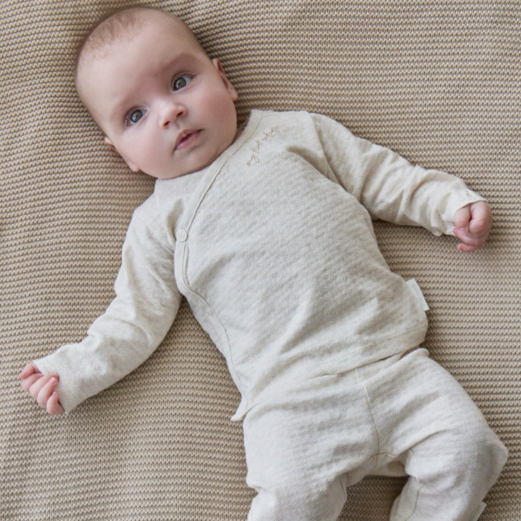 LITTLE DUTCH. Wrap T-shirt long sleeve Vanilla melee