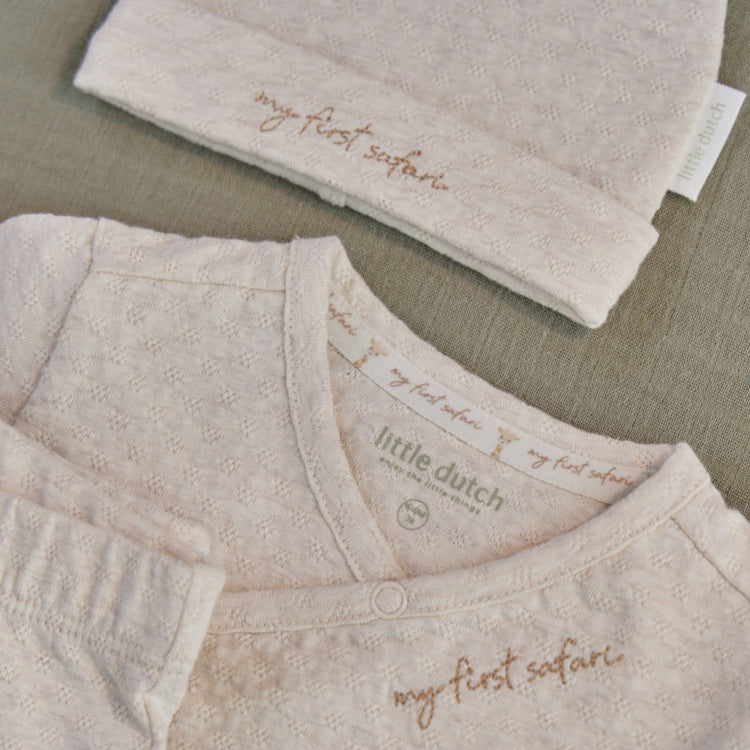 LITTLE DUTCH. Wrap T-shirt long sleeve Vanilla melee