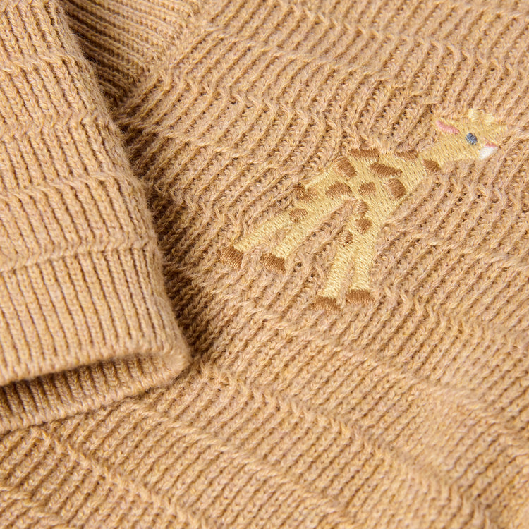LITTLE DUTCH. Knitted wrap cardigan Soft Tan