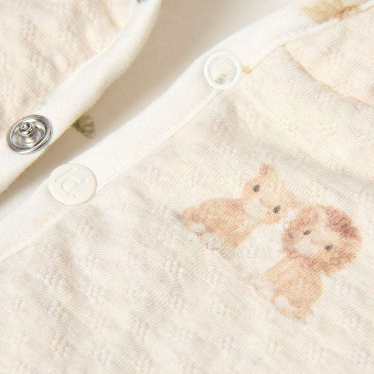 LITTLE DUTCH. Reversible cardigan Vanilla melee