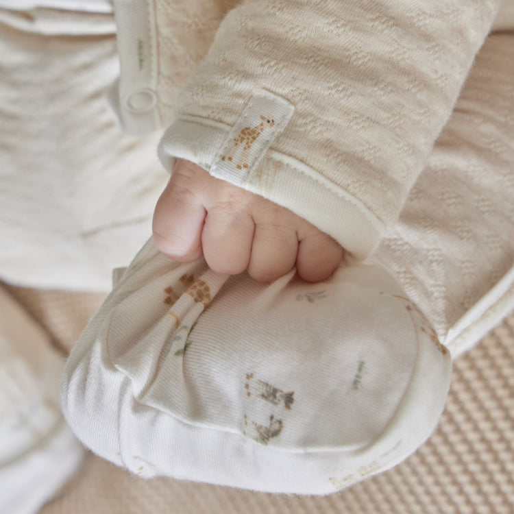 LITTLE DUTCH. Reversible cardigan Vanilla melee