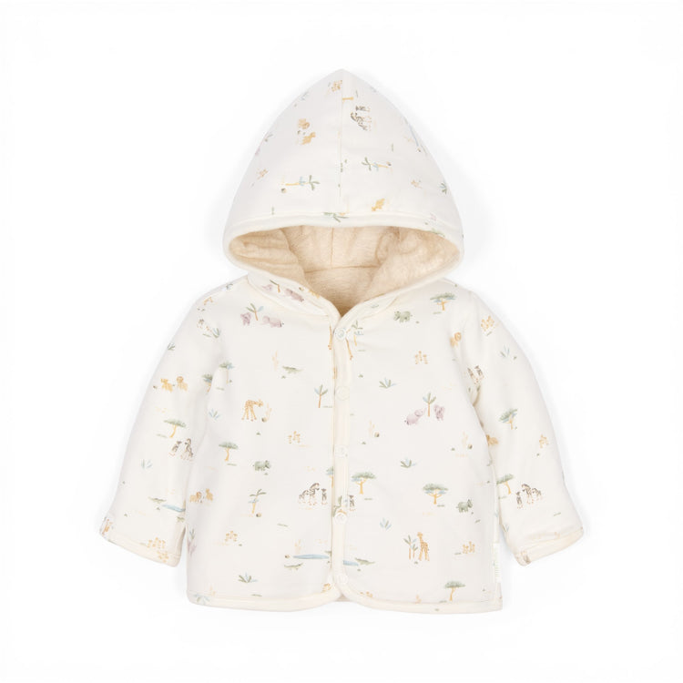 LITTLE DUTCH. Reversible cardigan Vanilla melee