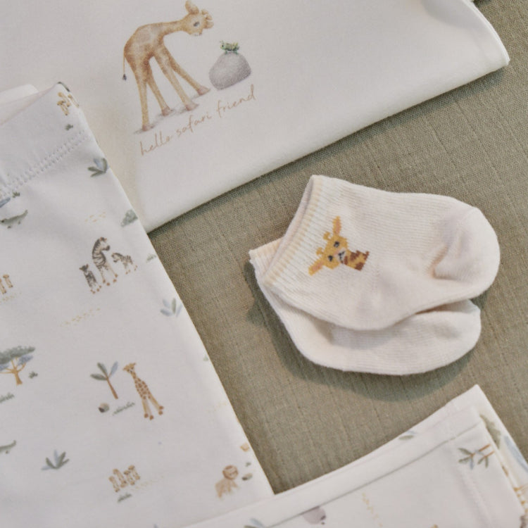 LITTLE DUTCH. Σετ 3 ζευγάρια κάλτσες Little Safari Newborn Multi