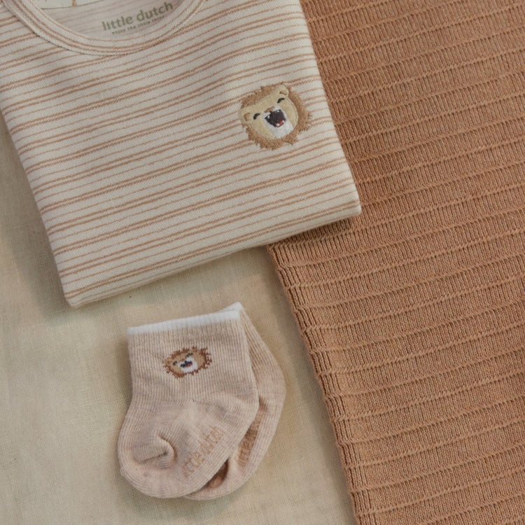 LITTLE DUTCH. Σετ 3 ζευγάρια κάλτσες Little Safari Newborn Multi