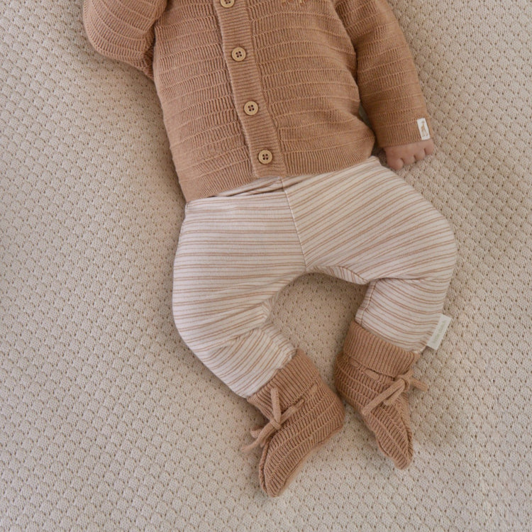 LITTLE DUTCH. Knitted booties Soft Tan