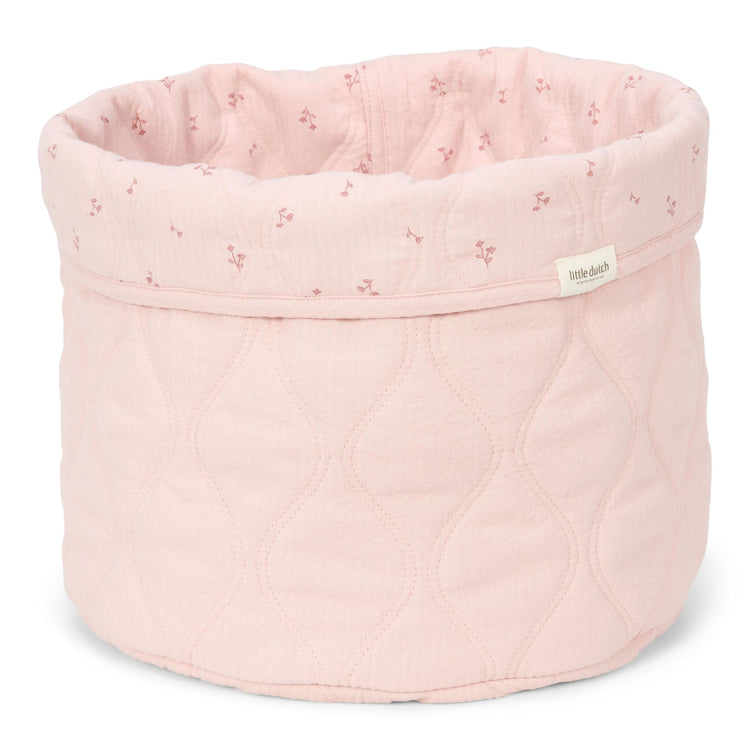 LITTLE DUTCH. Storage basket quilted large Pure Blossom