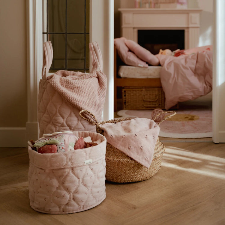LITTLE DUTCH. Storage basket quilted large Pure Blossom