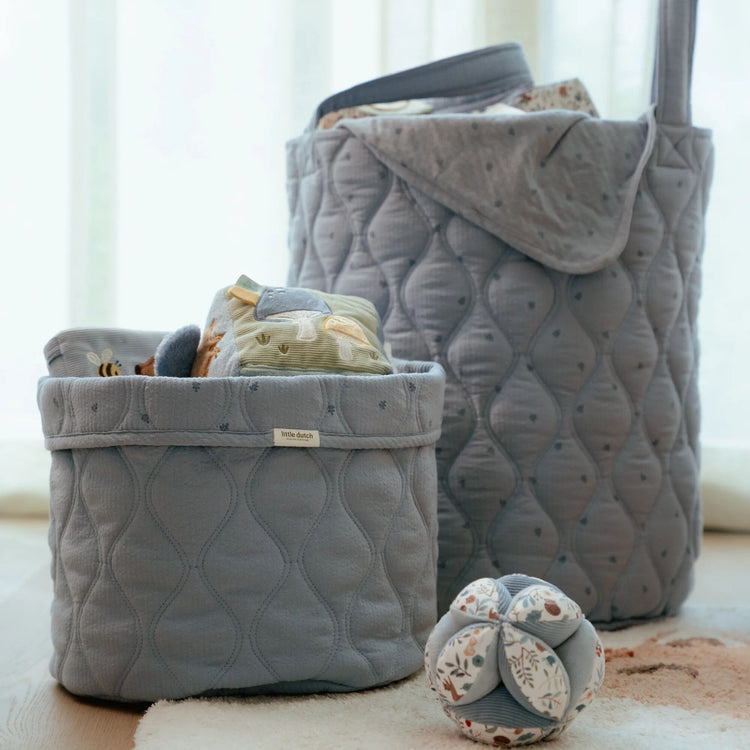 LITTLE DUTCH. Καλάθι αποθήκευσης μεγάλο Pure Denim Blue