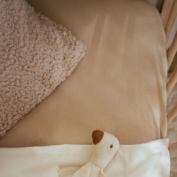 LITTLE DUTCH. Fitted cot sheet Pure Soft Beige
