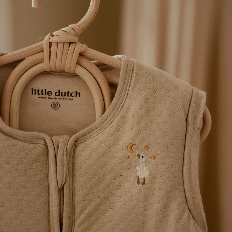 LITTLE DUTCH. Winter sleeping bag jacquard Soft Beige 90cm