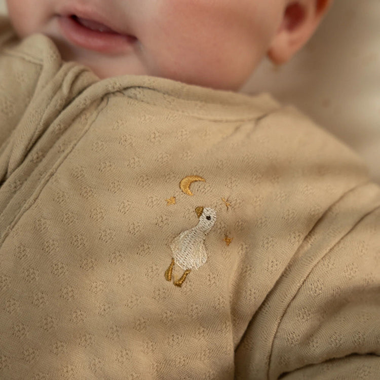 LITTLE DUTCH. Winter sleeping bag jacquard Soft Beige 90cm