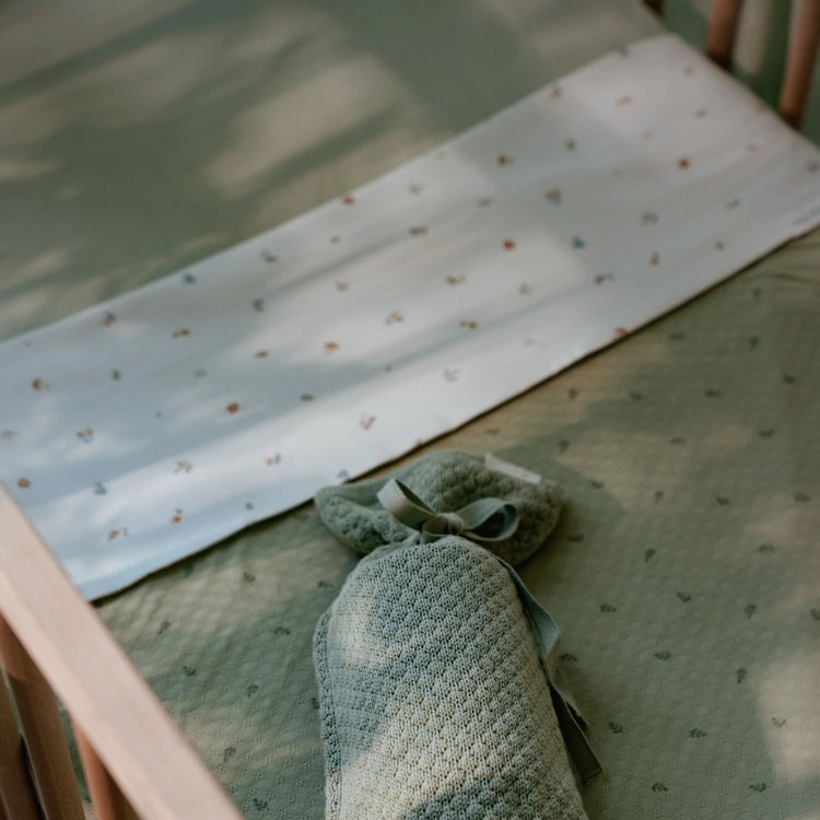 LITTLE DUTCH. Cot summer blanket Pure Sage 110x140