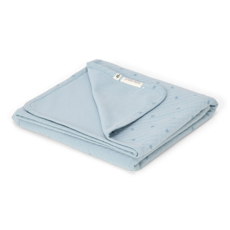LITTLE DUTCH. Cot summer blanket Pure Denim Blue 110x140
